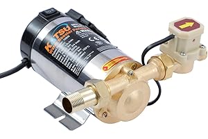 KATSU TOOLS KATSU Pompe de Surpression d'Eau 100W, Interrupteur de Contrôle de Pression Marche-arrêt Automatique, Pompe à Eau Chaude et Froide pour Machine à Laver de Douche de Jardin 151410