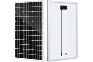 AUECOOR 100 Watts Monocrystalline Solar Panel for 12 Volts Battery Charging, RV, Boat, Off Grid System