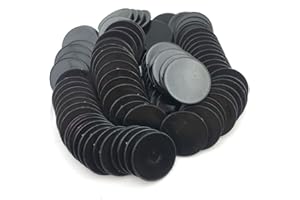 Smartdealspro Fichas de póquer de plástico opaco con caja de almacenamiento (negro, 40 mm)