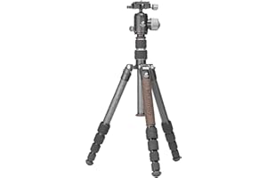 Leofoto - Urban - Trípode de Carbono con rótula esférica - Fácil de Usar - Cabeza esférica Que Gira 360 Grados - LX-225CT + Ballhead XB-32Q