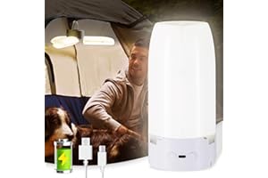 Owwasd Portatif LED lampe de camping, 5000mAh lampe camping rechargeable, 96 LEDs lanterne camping pour Réglable Luminosité, lumiere camping Camping, Bricolage, Secours, Garage, Cave, etc.