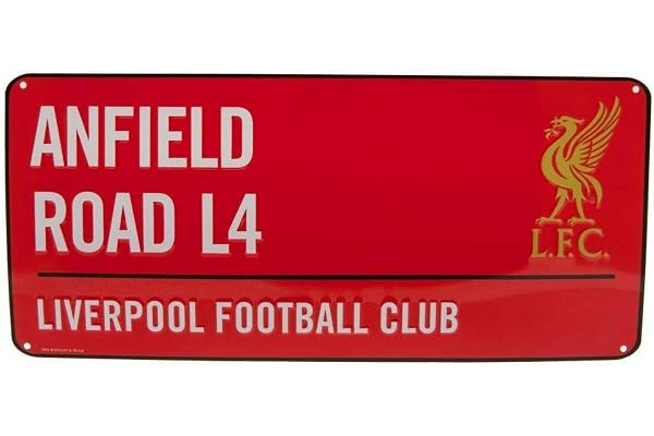 Liverpool FC - Plaque de rue (Taille unique) (Rouge/Blanc/Doré)