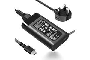 LTBSTOYE New Slim 65W USB C Laptop Charger Compatible with HP Spectre X360, Envy, EliteBook, Chromebook, Elite X2, ZBook Replacement Type C AC Adapter Travel Power Cord