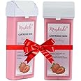 MUSKICHI Strawberry Cartridge Roll-On Wax for Men & Women – 100 ML (Pack of 2) | Easy Hair Removal Roll on Wax for All Skin Types | Refill Wax for Painless Full Body Waxing