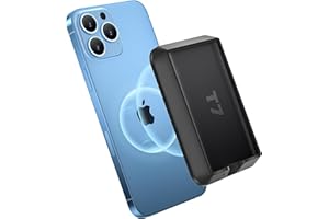 TOPGO Custodia magnetica in silicone per Samsung SSD T7 compatibile con Magsafe per iPhone 15 Pro Max ProRes Recording - Nero