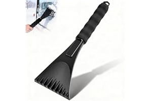 CHONGQILAO Raschietto Ghiaccio Auto, Raschiaghiaccio Auto, Raschietto per Ghiaccio Auto, Spatola per Ghiaccio Auto, Gratta Ghiaccio con Impugnatura Morbida per Parabrezza e Finestrini Laterali della Macchina