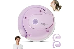 EXSULITY AI Écouteur Traducteur Instantané,144 Langues en Ligne en Temps réel, Bluetooth 5.4, sans Fil, à Clipser, écouteurs à Traduction instantanée, Parfaits pour Les Voyages et Les Affaires (Violet)