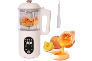 Hoapin Cuocipappa Mixer Multifunzione per Bébé, Vapore Mixer Sterilizzato Riscalda, 4 in 1 Robot Cucina Multifunzione, Cuoci Pappa, Baby Food Maker