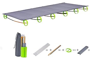 Tentock BRS Outdoor Lit Pliant en Aluminium pour Lit de Camping Lit de Détente pour Barbecue à Pique-Nique
