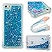 Produktbild Hülle für iPhone SE / iPhone 5S/5, Kreative Etui Hülle Glitzer Flüssig Handyhülle Schutz Case Kristal Durchsichtig Transparent Kristall Weich Silikon TPU Handytasche Cover für iPhone SE / iPhone 5S/5,Hancda Glitter Bling Sparkle Flüssig 3D Liquid Glänzend Cool Backcover Durchsichtig Handy Tasche Stoßfest Flexibel Dünn Bumper Case Kratzfeste Schale für iPhone SE / iPhone 5S/5 - Blau,glitter bling