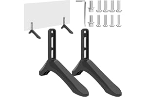 BQMEZRNUS TV Stand Legs Replacement Universal Plastic TV Base Pedestal Feet with Screws Table Top TVStand Base Legs for Most for 32-65 Inch LCD/LED/Plasma Flat Screen TVs Compatible with TCL, Sony, Xiaomi