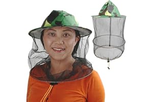 HunterBee Lot de 2 chapeaux de voile d'apiculteur avec filet en maille pour hommes, femmes, enfants, 2 pièces Vert