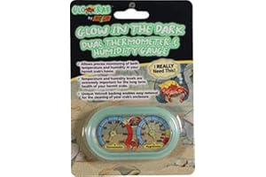 Zoo Med Hermit Crab Home Dual Thermometer und Luftfeuchtigkeit Gauge Glow in The Dark