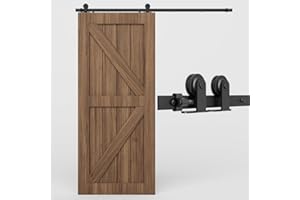 CCJH 5FT/1.5M Herraje para Puerta Corredera Kit de Accesorios para Puertas Correderas riel puerta corredera granero