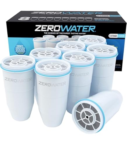 Zero Water Filter ZeroWater Distributore Filtro Acqua 5 Stadi - 22 Tazze, TDS 0, Riduzione Piombo E Cromo Cup Filter Replacement