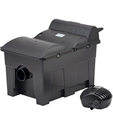 Kit Filtration Complet Bassin 60000L Wiltec - Filtre Biologique CBF-550, Pompe 10000L/h, UV 36W, écumeur