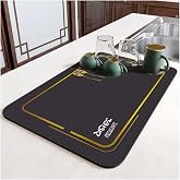 YunHan Countertop Dish Washing Mat, Anti-Slip Drying Mat, Yunhan, Black, Size 45 Width 35 Cm