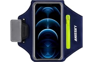 GUZACK Sportarmband Handy Universal, Running Armband Handytasche für iPhone 14 Pro Max/13 Pro/12/11 Pro/XR/X/8 Plus Samsung Huawei Xiaomi bis zu 6,4", Handytasche Joggen Armtasche