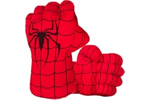NIUMOWANG Guanti Red Spider, Guanti da Supereroe, Guantoni da boxe per bambini, Guanti da Box Peluche, Pugno di Schiuma con Cinghie, Guanti da Boxe giganti Spider, Perfetto per cosplay, regali di compleanno (B)