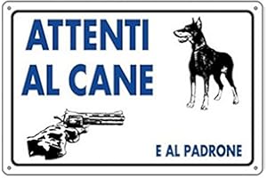 COMPRALOSUBITO2013 KIT 3pz CARTELLO ATTENTI AL CANE E AL PADRONE 20X30 ATTENZIONE TARGA SEGNALE SEGNALETICA 171098