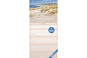 Familienplaner Seeblick 2024 - Familien-Timer 22x45 cm - mit Ferienterminen - 5 Spalten - Wand-Planer - mit vielen Zusatzinformationen - Alpha Edition
