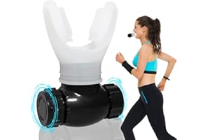 HNCY oxyfit trener oddychania, trener oddechowy płuc, przyrząd do treningu pojemności płuc z regulowanymi opornikami dla zwiększenia wytrzymałości oddechowej – biały