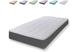 eXtreme comfort ltd Hybrid Cooltouch Colours Mattress | Grey | Shorty (75 x 175cm) | Memory Foam and Coil Spring | Cooltouch Breathable Cover | Plush Comfort | UK Made