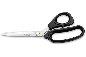 3 Claveles Varios Usos Tijeras Costura, Multiusos, Mangos TPR, 23 cm-9", Acero al Carbono, Negro
