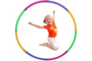 MXJFYY Hula Hoop Enfant, Cerceau d'exercice de Remise en Forme Réglable Amovible pour la Gymnastique, la Danse, Les Jeux, Perdre du Poids pour Les Garçons et Les Filles