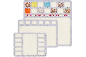 BENECREAT 3 Style Felt Beading Mat, Felt Design Bead Boards with Centimeter Alphabetic Scale Beads Tray Bead Pads for Art Crafts Jewelry Making Beading Supplies