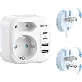 LENCENT Type A and Type B Combination Adapter Folding Plug to US | Travel Power Adapter for Canada, Mexico, Thailand, Japan,