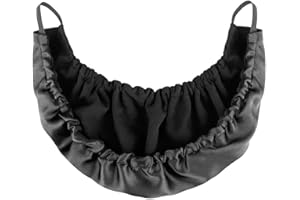 Nayubo Beard Bonnet Bandana for Men Facial Hair Bib Adjustable Guard Cover Men's Bedtime Apron Cap Double Layer (Black)