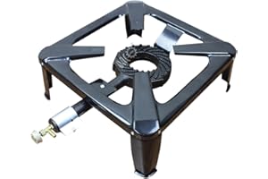 BACOENG Fornellone in Ghisa, con 4 Piedi, CM 40 X 40, Nero