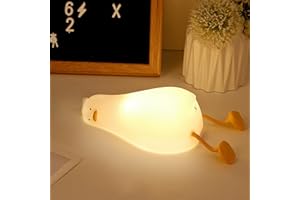 AXNSATRE Lazy Duck Night Light for Kids - 3 Colors Dimmable Silicone Lying Flat Duck Lamp, LED Duck Light, USB Rechargeable+30 Minutes Timer, Cute Duck for Toddler Girls Boys, Bedroom Décor