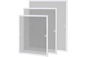 VA-Cerulean - Moustiquaire pour fenêtre - Avec cadre en aluminium - Sans perçage ni vis - Contre insectes, mouches et moustiques - 120 x 140 cm - Blanche