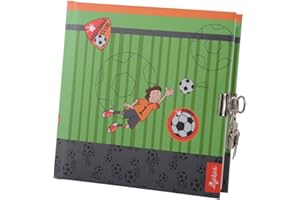 goldbuch 44263 Pamiętnik Kily Keeper, sekretny pamiętnik, 96 białych stron, 16,5 x 16,5 cm, zamek z 2 kluczami, laminowany druk artystyczny, książka zielona/czarna