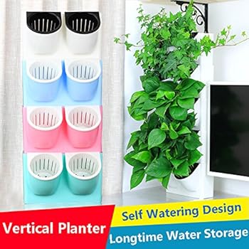 Demiawaking 64 Tasche Vertikale aufhängbare Garten Pflanzwand