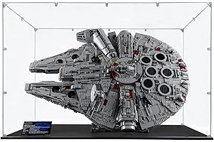 Caikbms Vetrina Acrilico Compatibile con Modello Lego 75192 ​Millennium Falcon, Vetrina Trasparente Antipolvere (Vetrina Senza Sfondo) B,3mm