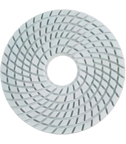 Waies 10.2 cm Diamant-Polierpads nass trocken mit 5/8-Zoll-11 Backpad, 8-teiliges Polierpad-Kit für Bohrerschleifer Polierer 50-3000 Körnung für Granitfliesen, Marmor, Beton, Arbeitsplatte, Quarz