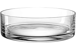 ‎LEONARDO HOME LEONARDO HOME Novara Deko Schale aus Glas, spülmaschinengeeignete, multifunktionale, flache Glasschüssel rund, Durchmesser: 22,4 cm, Höhe 7 cm, 018623