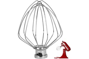 KUABIZ Kitchen-aid Zubehör Profi-Schneebesen, Rührbesen Schaumschläger für Kitchen-Aid Artisan Serie 4,5-5 Quart, Edelstahlrührer Aufsatz Backzubehör