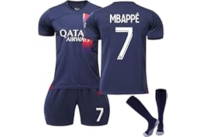 AZISEN Maglia da Calcio Bambino, 2023 2024 Set da Calcio Maglie da Allenamento Calcio Maglie Ragazzi da Calcio per Tifosi Sports T-Shirt Pantaloncini e Calzini di Calcio Bambino Maglie da Calcio Uomo