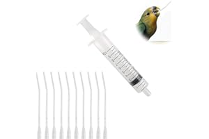 WEENWILL Baby Feeding Set,10ml Baby Bird Feeding Syringe Set with 10 Tubes,Hand Feeding Tool for Parrots,Pigeons,Sparrows,and Small Animals,Safe Plastic Milk Feeder for Young Birds,Easy to Clean & Reusable