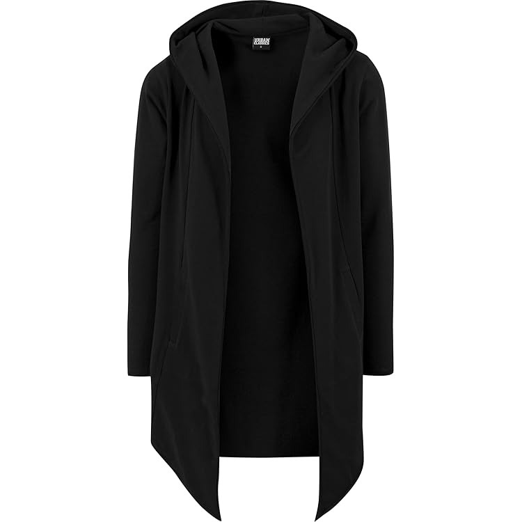 Redbridge Gebreid vest met capuchon, lang vest in grof gebreid design, casual jas met capuchon voor vrije tijd en dagelijks gebruik, zwart, S