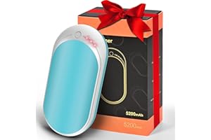 FEEBEE Scaldamani Elettrico Ricaricabile, Scalda Mani Portatile Elettrico, 5200mAh Scaldino USB Riutilizzabile, Scalda Mani Power Bank Tascabili & Elettrica per Sport all'Aria Aperta, Golf, Campeggi