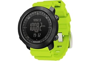 HXHH Reloj De Los Deportes Al Aire Libre Nuevo con Altímetro, Barómetro, Brújula,50M Impermeable del Silicón del Color Inteligente Alpinismo Aventura Militar del Reloj del Perseguidor,Verde
