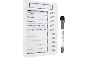 TOABOA Checklist Boards mit Markierungsstift 22 x 15 cm löschbare to Do List Checklist Board Memo Checklist Boards Wiederverwendbar Planungstafel für Zuhause Reisen Lernplanung Planung Zeitnung Erinnerung