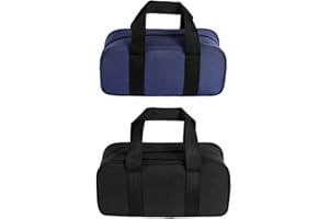 YELAIYEHAO Lot de 2 sacs à outils à ouverture large (A, noir+bleu)