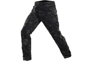Uugood Pantalon Camouflage pour Homme, Pantalon Cargo Militaire Pantalon Tactique Pantalons de Combat pour Airsoft Chasse Paintball Randonnée
