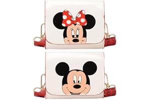 Babioms 2 borse a tracolla per bambini, per ragazze o viaggi, borsa a tracolla Micky Minnie (10 x 10 x 4 cm)